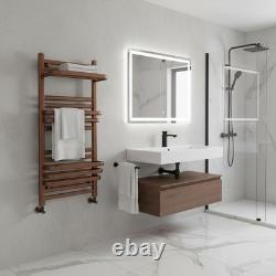 Brushed Bronze Designer HERA Bathroom Heated Towel Rail 500mm (w) x 1000mm (h)