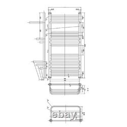 Brushed Bronze Designer HERA Bathroom Heated Towel Rail 500mm (w) x 1000mm (h)