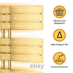 Brushed Gold Bathroom Radiator Heated Designer Towel Rail Teka WC 1400x550mm