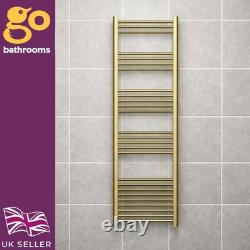 Brushed Gold Heated Towel Rail Radiator 1600x500mm Straight Ladder Bathroom