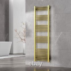 Brushed Gold Heated Towel Rail Radiator 1600x500mm Straight Ladder Bathroom
