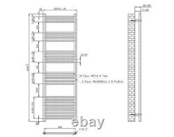 Brushed Gold Heated Towel Rail Radiator 1600x500mm Straight Ladder Bathroom