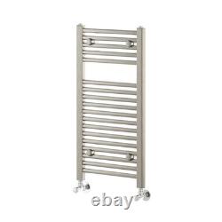 Brushed Nickel Bathroom Heated Towel Rail Radiator Straight Ladder Rad 770x600