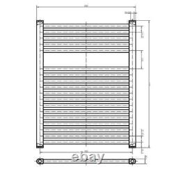 Brushed Nickel Bathroom Heated Towel Rail Radiator Straight Ladder Rad 770x600