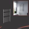 Brushed Stainless Steel Heated Towel Rail Ladder Bathroom Radiators (8 Sizes)