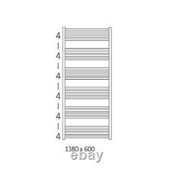CLEARANCE Heated Towel Rail TERMA Fiona Anodic Brown 1380hx600w mm