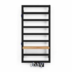 CLEARANCE Heated Towel Rail TERMA GRID Matt Black 990hx500w mm