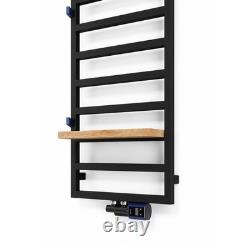 CLEARANCE Heated Towel Rail TERMA GRID Matt Black 990hx500w mm