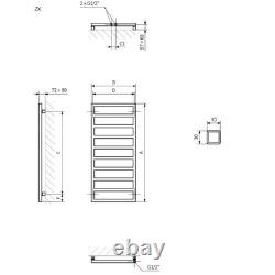 CLEARANCE Heated Towel Rail TERMA GRID Matt Black 990hx500w mm