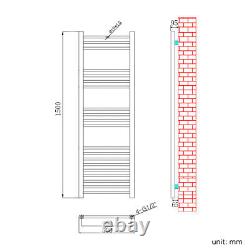 CLEARANCE Towel Rail Radiator Bathroom Heater Chrome Straight Ladder Warmer Rads