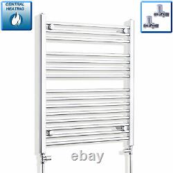 Central Heating 650mm Wide Bathroom Heated Towel Rail Radiator Chrome Straight