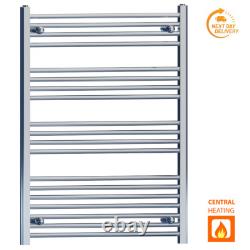 Central Heating Bathroom Heated Towel Rail Radiator Chrome Flat 1000mm Height