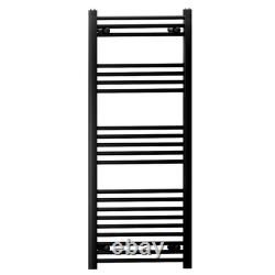 Central Heating Black Towel Rail Radiator 400mm & 500mm Width Bathroom Heater