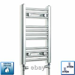 Central Heating Towel Rail Rad 350mm Wide Bathroom Radiator Heated Chrome Warmer