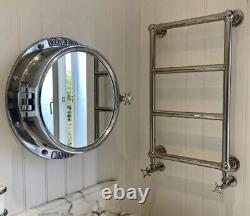 Chadder Windsor brushed nickel wall hung heated towel rail & thermostatic valve