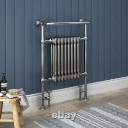 Chatsworth Savoy Raw Metal (Lacquered) Traditional Heated Towel Rail with valves