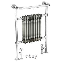Chatsworth Savoy Raw Metal (Lacquered) Traditional Heated Towel Rail with valves