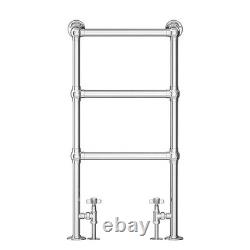 Chatsworth Traditional Heated towel rail radiator Chrome finish