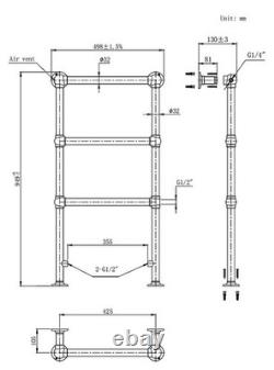 Chatsworth Traditional Heated towel rail radiator Chrome finish