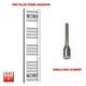 Chrome 1000 X 300 Mm Electric Heated Towel Rail Radiator Bathroom Pre-filled Htr