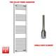 Chrome 1400 X 500 Mm Electric Heated Towel Rail Radiator Bathroom Pre-filled Htr