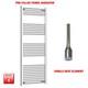 Chrome 1600 X 600 Mm Electric Heated Towel Rail Radiator Bathroom Pre-filled Htr