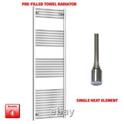 Chrome 1800 x 600 mm Electric Heated Towel Rail Radiator Bathroom Pre-Filled HTR