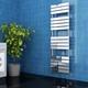 Chrome Bathroom Electric Thermostatic Towel Rail Radiator Panel Heated Warmer
