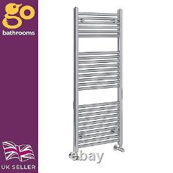 Chrome Bathroom Electric Towel Radiator Newark Heated Ladder Rail 1200 x 400mm