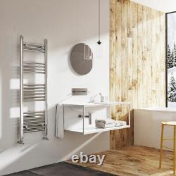 Chrome Bathroom Electric Towel Radiator Newark Heated Ladder Rail 1200 x 400mm