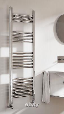 Chrome Bathroom Electric Towel Radiator Newark Heated Ladder Rail 1200 x 400mm