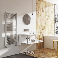 Chrome Bathroom Electric Towel Radiator Newark Heated Ladder Rail 1200 x 600mm