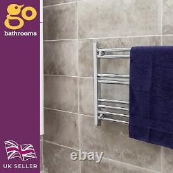 Chrome Bathroom Horizontal Towel Radiator Newark Heated Ladder Rail 500x980mm