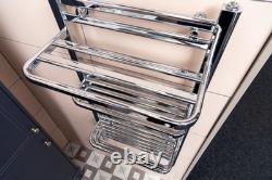 Chrome Bathroom Radiator Heated Towel Rail & Storage Hangers Byron 1000x500mm
