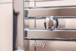Chrome Bathroom Radiator Heated Towel Rail & Storage Hangers Byron 1000x500mm