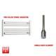 Chrome Electric Heated Towel Rail 400x800mm Ladder Pre-filled Timer Bathroom Uk