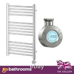 Chrome Electric Heated Towel Rail 770x500mm Smart 300W Bathroom Radiator