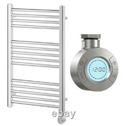 Chrome Electric Heated Towel Rail 770x500mm Smart 300W Bathroom Radiator