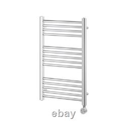 Chrome Electric Heated Towel Rail 770x500mm Smart 300W Bathroom Radiator