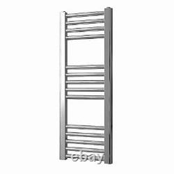 Chrome Electric Heated Towel Rail Flat 300mm Wide Various Hights Radiator