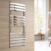 Chrome Flat Panel Bathroom Towel Rail Designer Radiator With Free Angled Valves