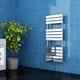Chrome Flat Panel Towel Rail Radiator Bathroom Designer Towel Rail Heated Rads