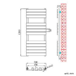 Chrome Flat Panel Towel Rail Radiator Bathroom Designer Towel Rail Heated Rads