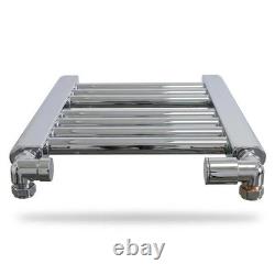 Chrome Heated Towel Rail 500x800mm Flat Panel 720 BTU Central Heating UK