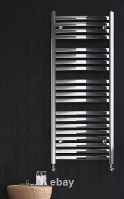 Chrome Heated Towel Rail Bathroom Radiator Silver Ladder Heater H1180 x W500mm