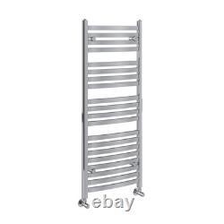 Chrome Heated Towel Rail Bathroom Radiator Silver Ladder Heater H1180 x W500mm