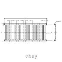 Chrome Heated Towel Rail Bathroom Radiator Silver Ladder Heater H1180 x W500mm
