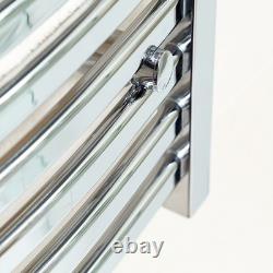 Chrome Heated Towel Rail Bathroom Radiator Silver Ladder Heater H1180 x W500mm