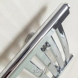Chrome Heated Towel Rail Bathroom Radiator Silver Ladder Heater H1180 x W500mm