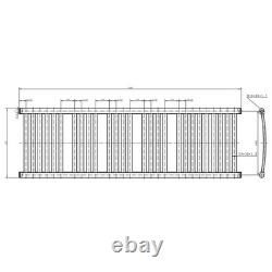 Chrome Heated Towel Rail Bathroom Radiator Silver Ladder Heater H1800 x W500mm